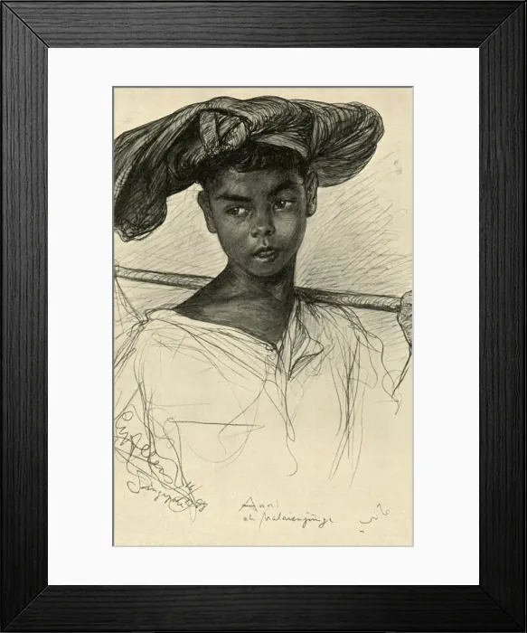 Framed Print : Anni - Malayan boy, Singapore, 1898. Creator: Christian Wilhelm Allers Framed Print : Anni - Malayan boy, Singapore, 1898. Creator: Christian Wilhelm Allers