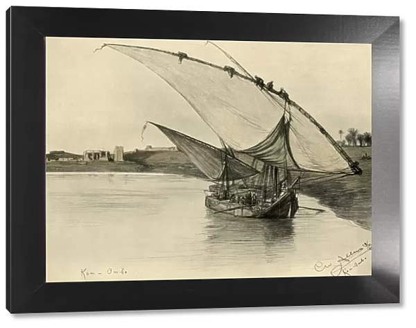 Felucca on the Nile at Kom Ombo, Egypt, 1898. Creator: Christian Wilhelm Allers