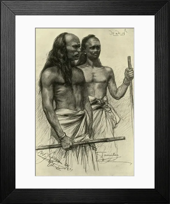 Framed Print : Tamil men, Colombo, Ceylon, 1898. Creator: Christian Wilhelm Allers Framed Print : Tamil men, Colombo, Ceylon, 1898. Creator: Christian Wilhelm Allers