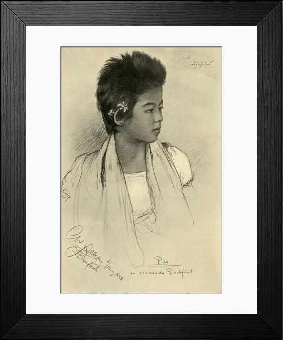 Framed Print : Pao - teenage girl, Bangkok, 1898. Creator: Christian Wilhelm Allers Framed Print : Pao - teenage girl, Bangkok, 1898. Creator: Christian Wilhelm Allers