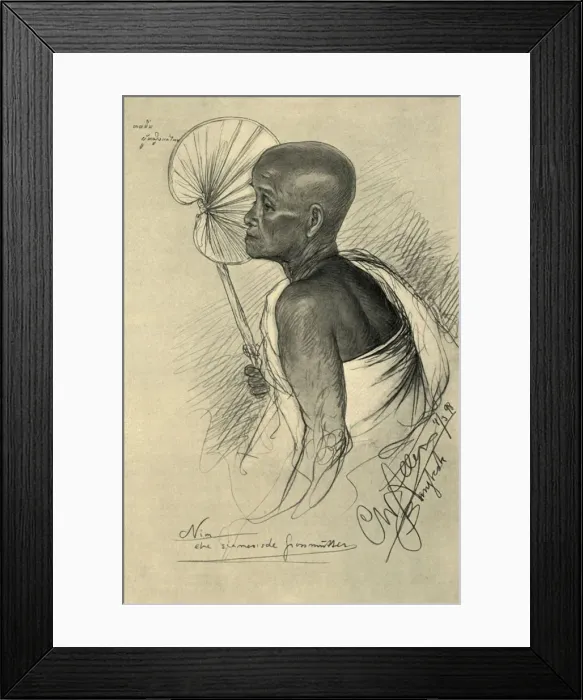 Framed Print : Nim - a Siamese grandmother, Bangkok, 1898. Creator: Christian Wilhelm Allers Framed Print : Nim - a Siamese grandmother, Bangkok, 1898. Creator: Christian Wilhelm Allers