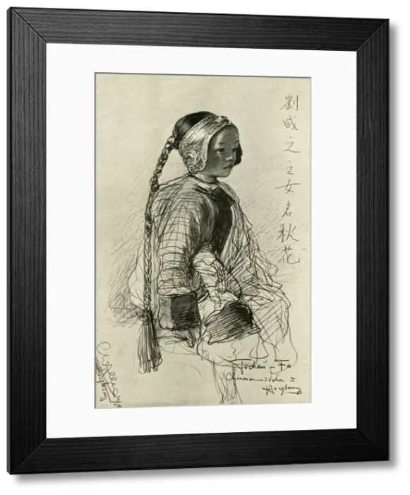 Framed Print : Tschan-Fa - Chinese girl, Hong Kong, 1898. Creator: Christian Wilhelm Allers Framed Print : Tschan-Fa - Chinese girl, Hong Kong, 1898. Creator: Christian Wilhelm Allers