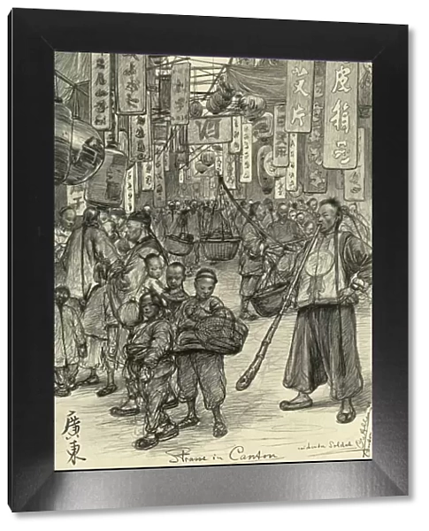 Street scene, Canton, China, 1898. Creator: Christian Wilhelm Allers