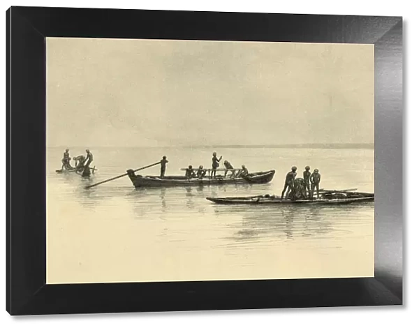 Fishing boats, Ceylon, 1898. Creator: Christian Wilhelm Allers