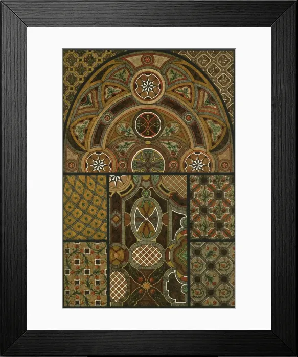Framed Print : Mosaic floors, Germany, 18th century, (1898). Creator: Unknown Framed Print : Mosaic floors, Germany, 18th century, (1898). Creator: Unknown
