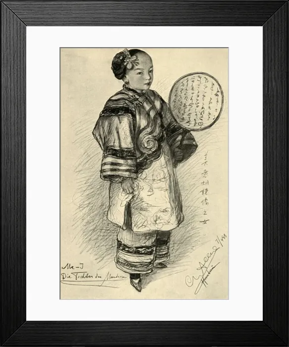 Framed Print : Me-J - daughter of a mandarin, Hankow, China, 1898. Creator: Christian Wilhelm Allers Framed Print : Me-J - daughter of a mandarin, Hankow, China, 1898. Creator: Christian Wilhelm Allers