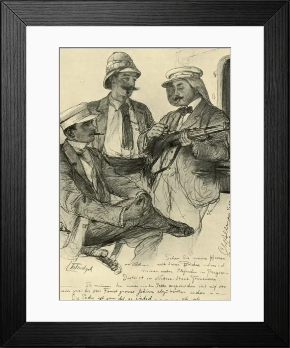 Framed Print : Europeans on board ship, 1898. Creator: Christian Wilhelm Allers Framed Print : Europeans on board ship, 1898. Creator: Christian Wilhelm Allers