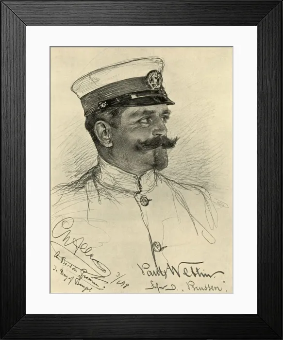 Framed Print : Paul Wettin - crew member on the Preussen, Bay of Bengal, 1898 Framed Print : Paul Wettin - crew member on the Preussen, Bay of Bengal, 1898