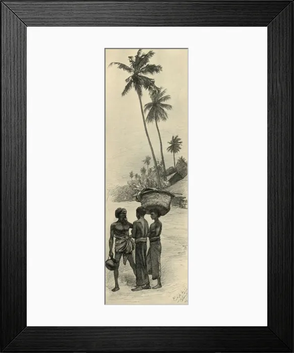 Framed Print : Group of men, Colombo, Ceylon, 1898. Creator: Christian Wilhelm Allers Framed Print : Group of men, Colombo, Ceylon, 1898. Creator: Christian Wilhelm Allers
