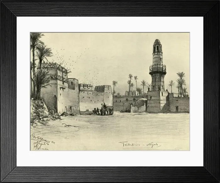 Framed Print : Houses in Nagada, Egypt, 1898. Creator: Christian Wilhelm Allers Framed Print : Houses in Nagada, Egypt, 1898. Creator: Christian Wilhelm Allers