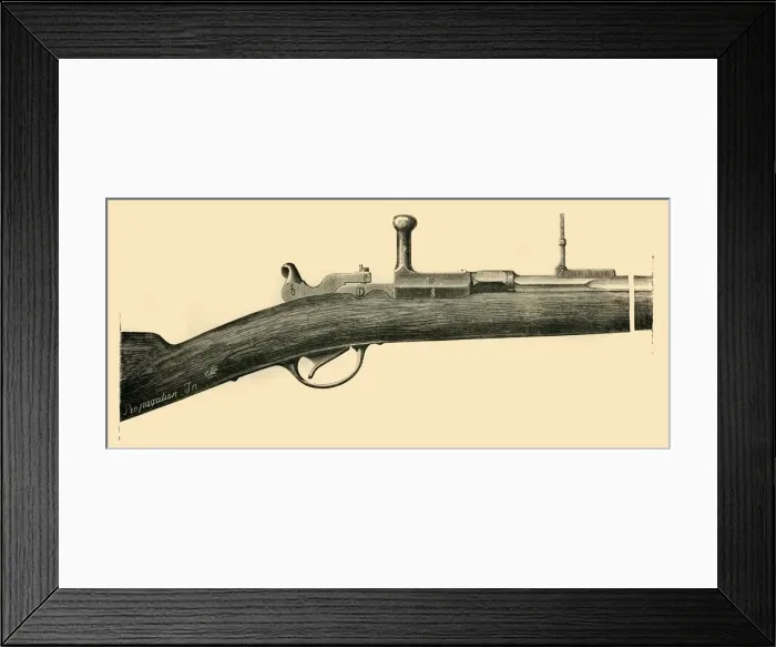 Framed Print : Chassepot Breech-Loader - Elevation, c1872. Creator: Unknown Framed Print : Chassepot Breech-Loader - Elevation, c1872. Creator: Unknown