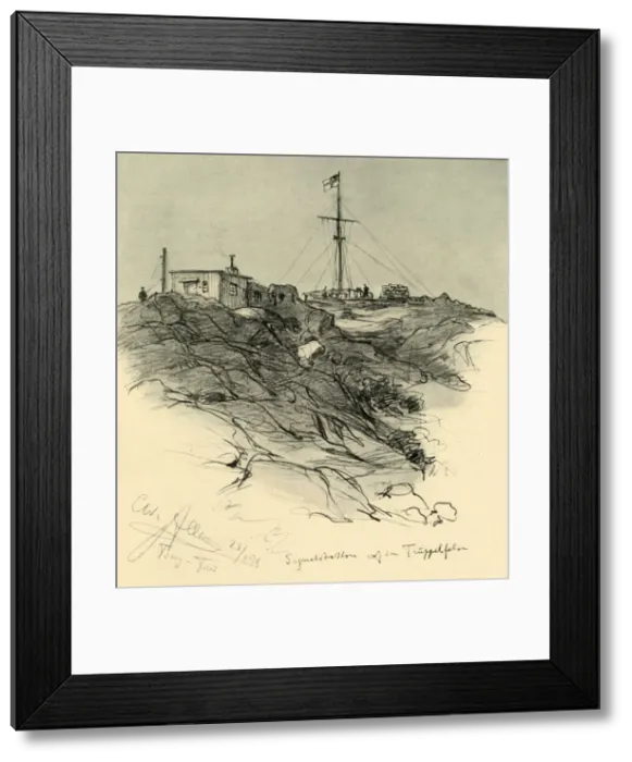 Framed Print : Signalling station, Tsingtao, China, 1898. Creator: Christian Wilhelm Allers Framed Print : Signalling station, Tsingtao, China, 1898. Creator: Christian Wilhelm Allers