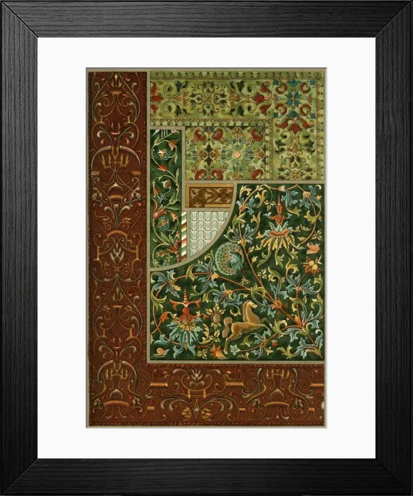 Framed Print : German Renaissance embroidery, (1898). Creator: Unknown Framed Print : German Renaissance embroidery, (1898). Creator: Unknown