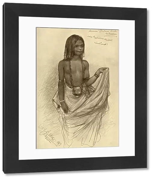 Bishari girl, Aswan, Egypt, 1898. Creator: Christian Wilhelm Allers