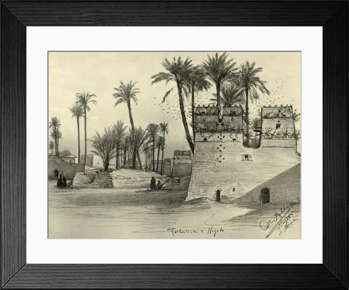 Framed Print : Houses in Nagada, Egypt, 1898. Creator: Christian Wilhelm Allers Framed Print : Houses in Nagada, Egypt, 1898. Creator: Christian Wilhelm Allers