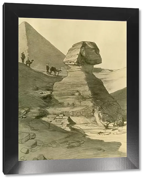 The Pyramid of Khufu and the Sphinx, 1898. Creator: Christian Wilhelm Allers