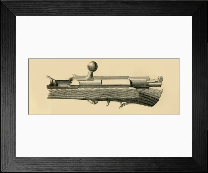 Framed Print : Prussian Needle-Gun (Breech Open), c1872. Creator: Unknown Framed Print : Prussian Needle-Gun (Breech Open), c1872. Creator: Unknown