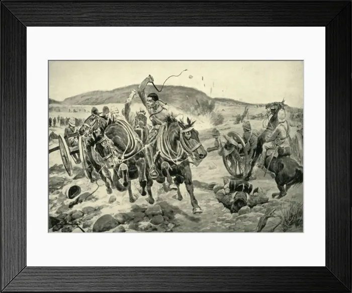 Framed Print : Before Ladysmith - Horse Artillery Galloping to Take Up a New Position, 1900. Creator Framed Print : Before Ladysmith - Horse Artillery Galloping to Take Up a New Position, 1900. Creator