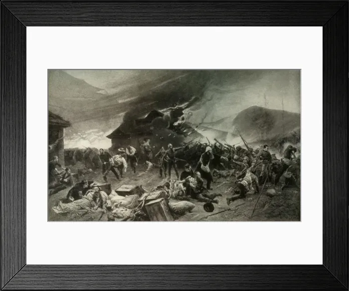 Framed Print : The Defence of Rorkes Drift, 22nd to 23rd January 1879, 1900. Creator: Alphonse de Neuville Framed Print : The Defence of Rorkes Drift, 22nd to 23rd January 1879, 1900. Creator: Alphonse de Neuville