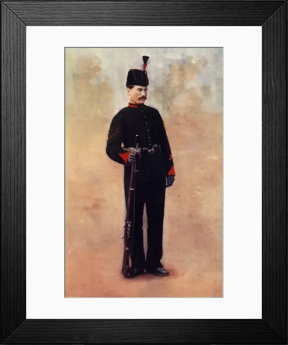 Framed Print : Sergeant of the Kings Royal Rifles, 1900. Creator: Gregory & Co Framed Print : Sergeant of the Kings Royal Rifles, 1900. Creator: Gregory & Co