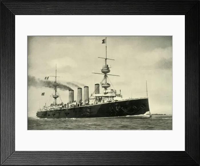 Framed Print : H. M. S. Powerful. 1900. Creator: Symonds Framed Print : H. M. S. Powerful. 1900. Creator: Symonds
