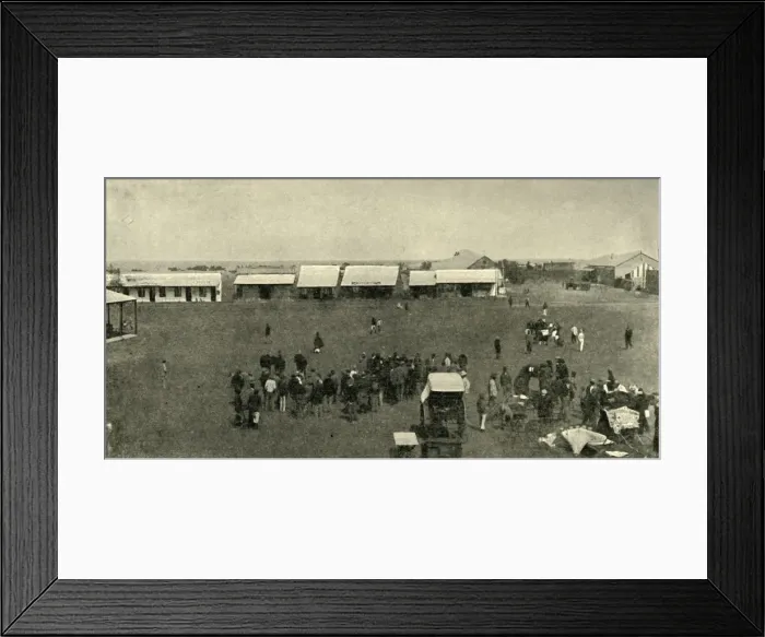 Framed Print : The Market Square, Mafeking, 1900. Creator: Unknown
