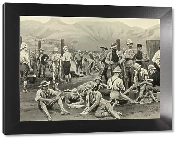 British Prisoners Waiting for Release: The Camp at Nooitgedacht, 1901. Creator: Frank Dadd