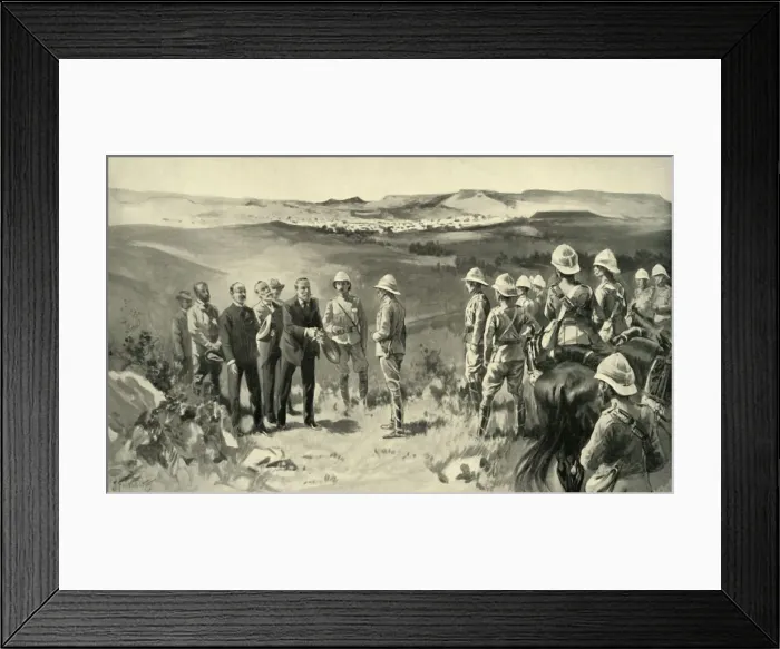 Framed Print : The Formal Surrender of Bloemfontein, 1900. Creator: Joseph Finnemore Framed Print : The Formal Surrender of Bloemfontein, 1900. Creator: Joseph Finnemore