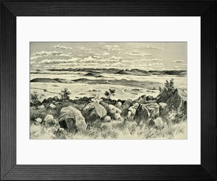 Framed Print : In Beleaguered Ladysmith - Watching for Buller from Observation Hill, 1900. Creator Framed Print : In Beleaguered Ladysmith - Watching for Buller from Observation Hill, 1900. Creator