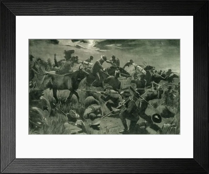 Framed Print : Brilliant Defence by New Zealanders at Holspruit, February 25, 1902, 1902. Creator