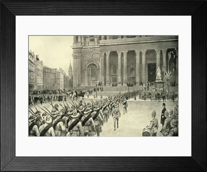 Framed Print : Return of the City Imperial Volunteers: Arrival at St. Pauls Cathedral, 1901. Creators Framed Print : Return of the City Imperial Volunteers: Arrival at St. Pauls Cathedral, 1901. Creators