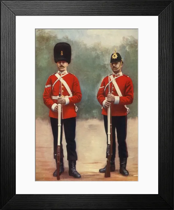 Framed Print : Northumberland Fusiliers (Corporal) and DurhamLight Infantry (Lance-Corporal), 1901 Framed Print : Northumberland Fusiliers (Corporal) and DurhamLight Infantry (Lance-Corporal), 1901