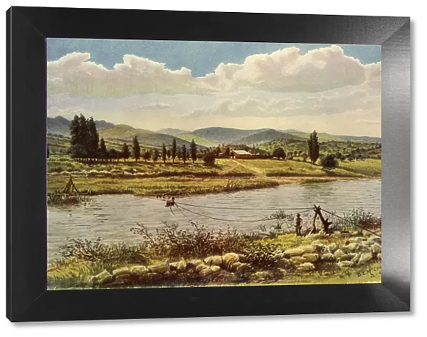 Crossing the Komati River, 1902. Creator: Donald McCracken