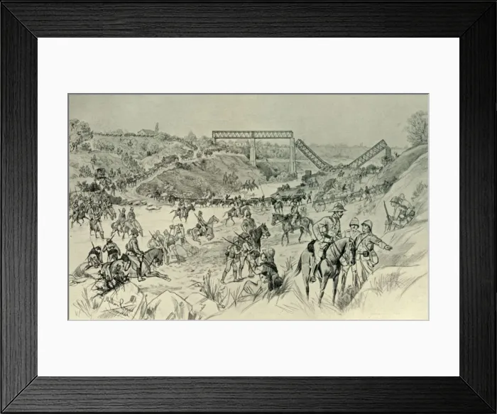 Framed Print : The Great Advance: Lord Robertss Column Crossing the Sand River Drift, 1901. Creator: Unknown Framed Print : The Great Advance: Lord Robertss Column Crossing the Sand River Drift, 1901. Creator: Unknown