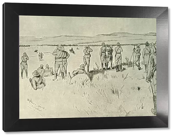 Lord Roberts and His Staff Watching the Boers Retreat from Zand River; General French