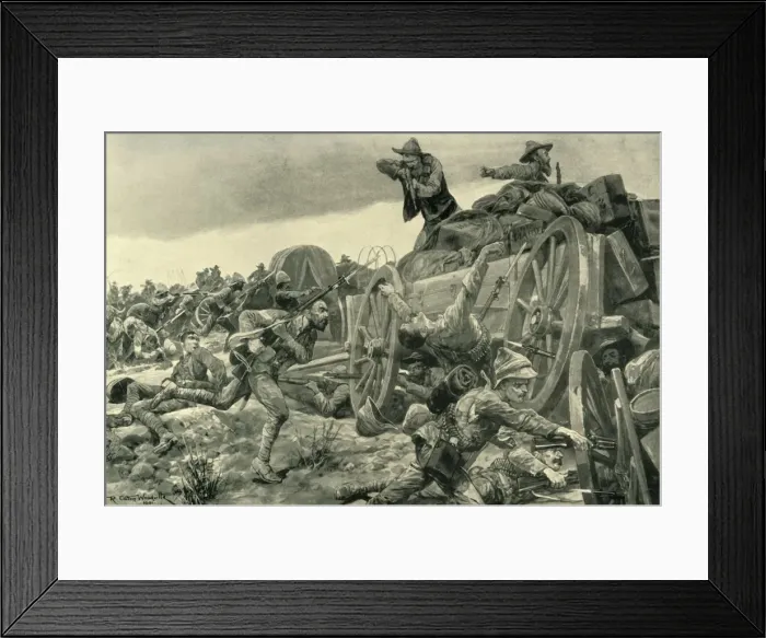 Framed Print : The Capture of De Wets Convoy at Reitz, June 6, 1901, 1902 Framed Print : The Capture of De Wets Convoy at Reitz, June 6, 1901, 1902