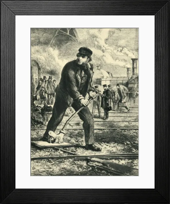 Framed Print : Mind Your Points, 1867, (1945). Creator: Unknown Framed Print : Mind Your Points, 1867, (1945). Creator: Unknown