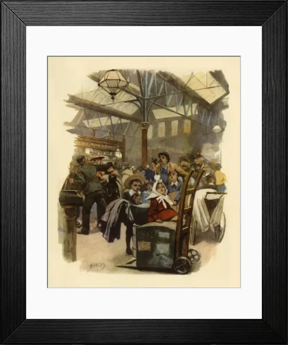 Framed Print : Cannon Street Station, c. 1900, (1945). Creator: Marcus