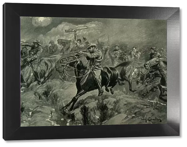 The Fight at Brakenlaagte: Boers Charging, 1902. Creator: John Charlton
