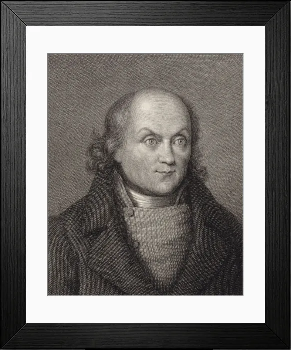 Framed Print : Portrait of Hans Georg Nageli (1773-1836). Creator: Esslinger, Johann Martin (1793-1841) Framed Print : Portrait of Hans Georg Nageli (1773-1836). Creator: Esslinger, Johann Martin (1793-1841)