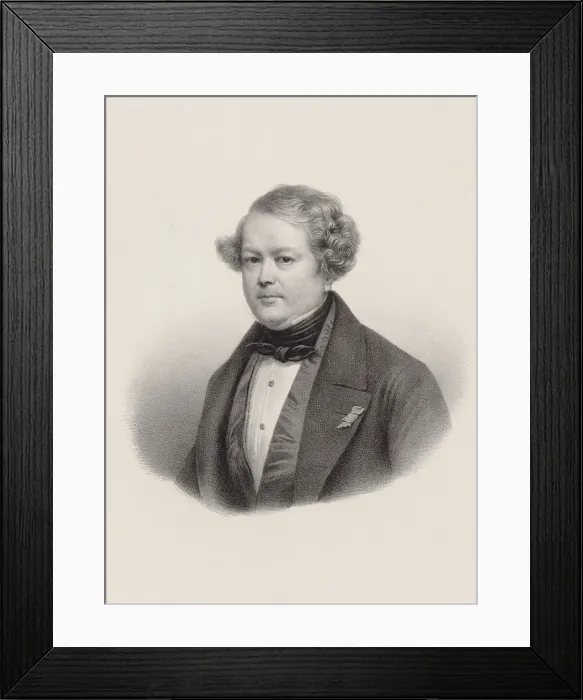 Framed Print : Portrait of the composer Auguste-Mathieu Panseron (1796-1859), 1850. Creator: Noel Framed Print : Portrait of the composer Auguste-Mathieu Panseron (1796-1859), 1850. Creator: Noel