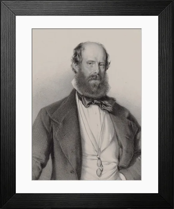 Framed Print : Portrait of the composer Luigi Ricci (1805-1859), 1858. Creator: Dauthage, Adolf (1825-1883) Framed Print : Portrait of the composer Luigi Ricci (1805-1859), 1858. Creator: Dauthage, Adolf (1825-1883)