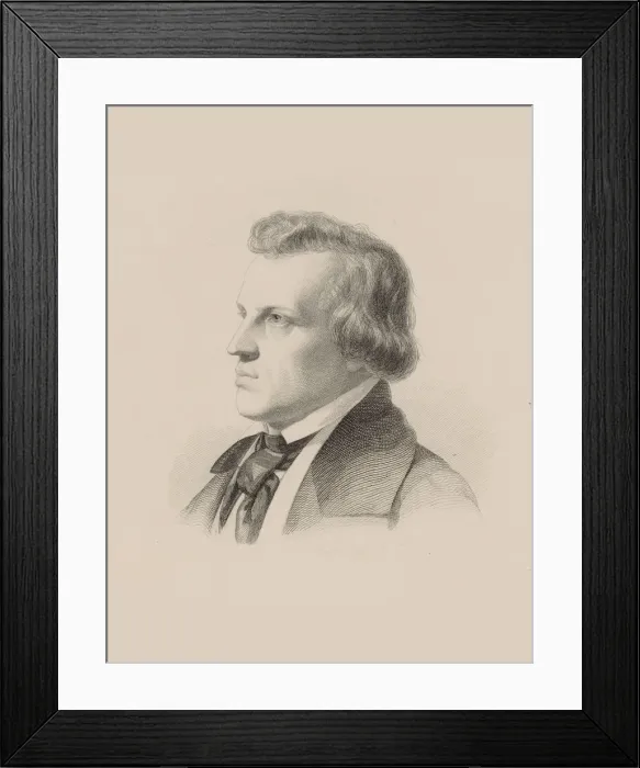 Framed Print : Portrait of the Composer Julius Rietz (1812-1877). Creator: Weger, August (1823-1892) Framed Print : Portrait of the Composer Julius Rietz (1812-1877). Creator: Weger, August (1823-1892)