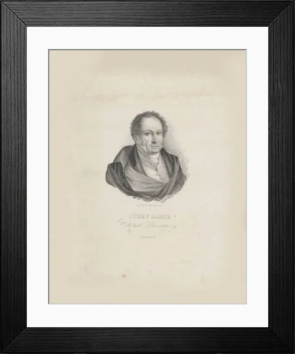 Framed Print : Portrait of the Composer Jozef Damse (1789-1852), 1840. Creator: Glowacki, Jozef Hilary Framed Print : Portrait of the Composer Jozef Damse (1789-1852), 1840. Creator: Glowacki, Jozef Hilary