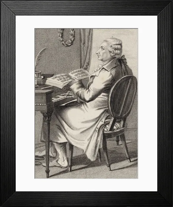Framed Print : Portrait of the composer Antonio Sacchini (1730-1786), 1820. Creator: Rados, Luigi (1773-1840) Framed Print : Portrait of the composer Antonio Sacchini (1730-1786), 1820. Creator: Rados, Luigi (1773-1840)