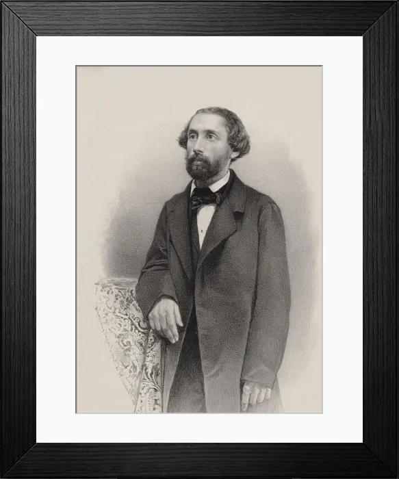 Framed Print : Portrait of the pianist and composer Julius Schulhoff (1825-1898), 1860. Creator: Anonymous Framed Print : Portrait of the pianist and composer Julius Schulhoff (1825-1898), 1860. Creator: Anonymous