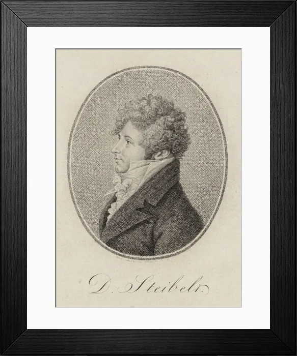 Framed Print : Portrait of pianist and composer Daniel Steibelt (1765-1823), 1809. Creator: Riedel Framed Print : Portrait of pianist and composer Daniel Steibelt (1765-1823), 1809. Creator: Riedel