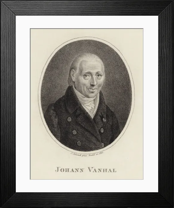 Framed Print : Portrait of the Composer Johann Baptist Wanhal (1739-1813), 1815. Creator: Adamek Framed Print : Portrait of the Composer Johann Baptist Wanhal (1739-1813), 1815. Creator: Adamek