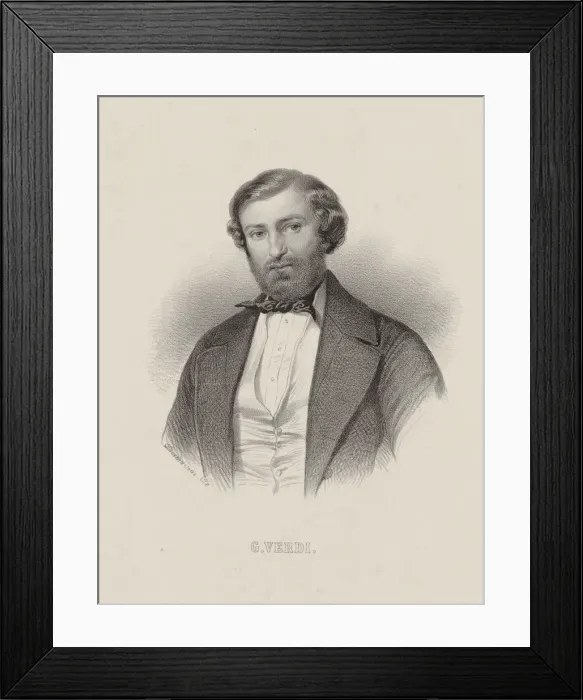 Framed Print : Portrait of the Composer Giuseppe Verdi (1813-1901), ca 1860. Creator: Desmaisons Framed Print : Portrait of the Composer Giuseppe Verdi (1813-1901), ca 1860. Creator: Desmaisons