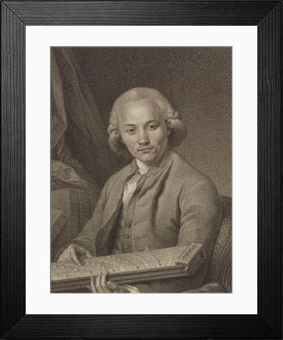 Framed Print : Portrait of the organist and composer Georg Joseph Vogler (1749-1814), c. 1795. Creator: Durmer Framed Print : Portrait of the organist and composer Georg Joseph Vogler (1749-1814), c. 1795. Creator: Durmer